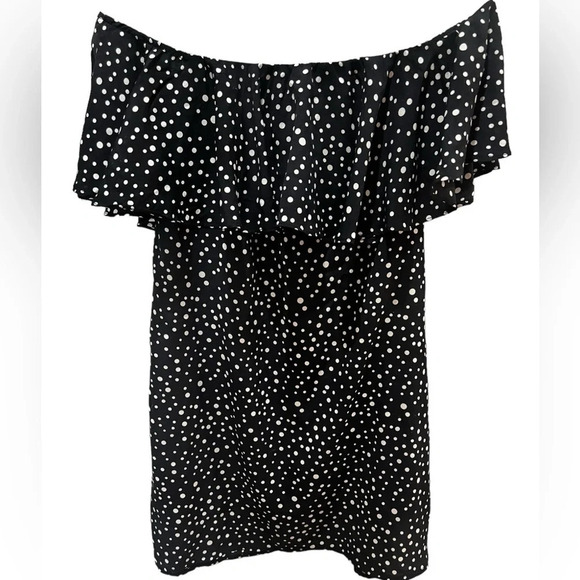Harper and me Women’s size 10 off the shoulder dot dress comfortable flattering - Picture 2 of 6